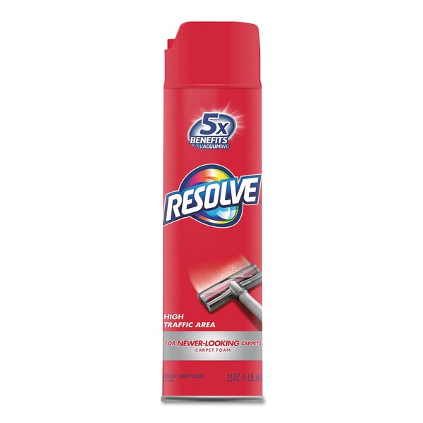 Resolve Foam Carpet Cleaner, Foam, 22 oz, Aerosol Can, PK12 19200-00706
